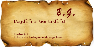 Bajári Gertrúd névjegykártya